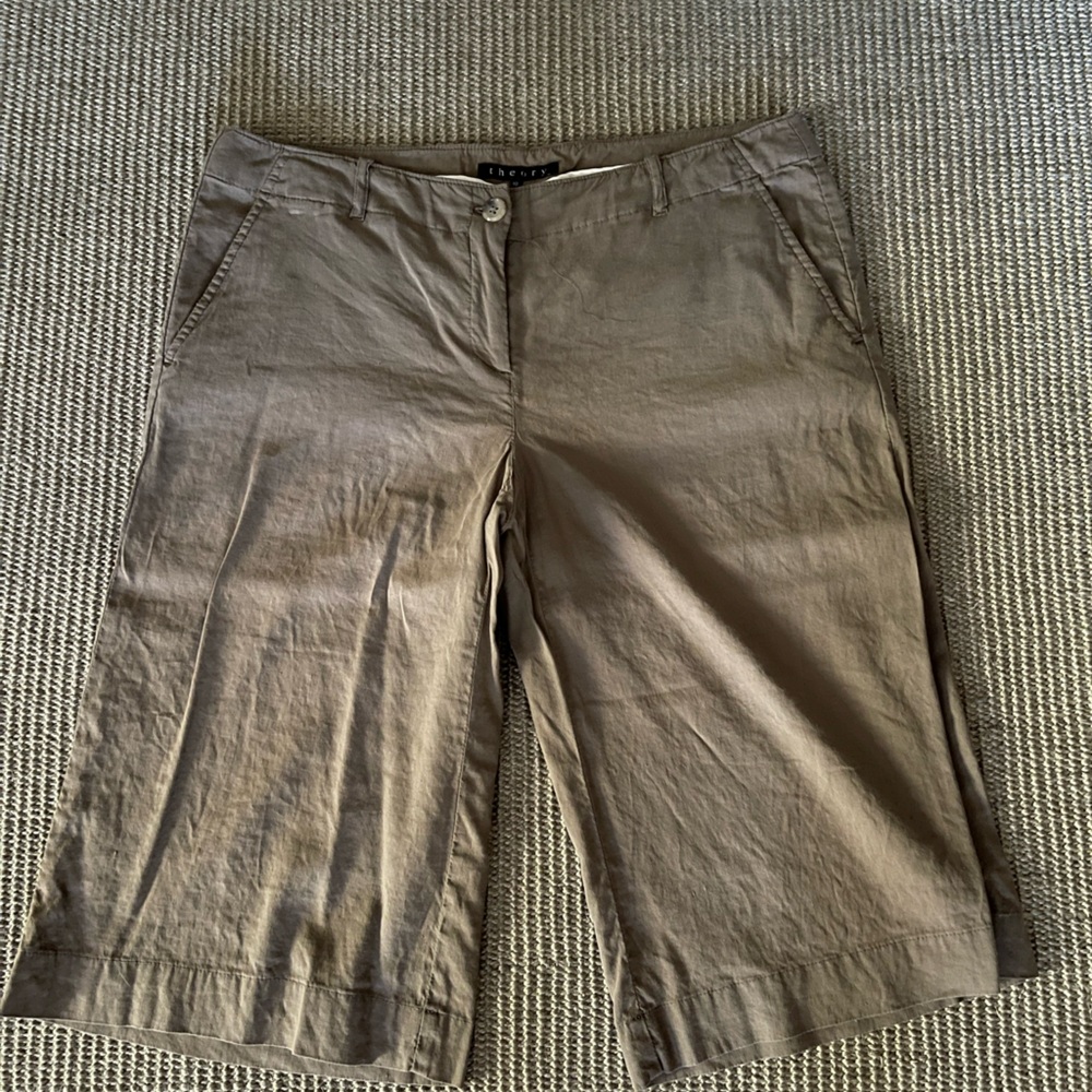 Theory long loose fitting shorts